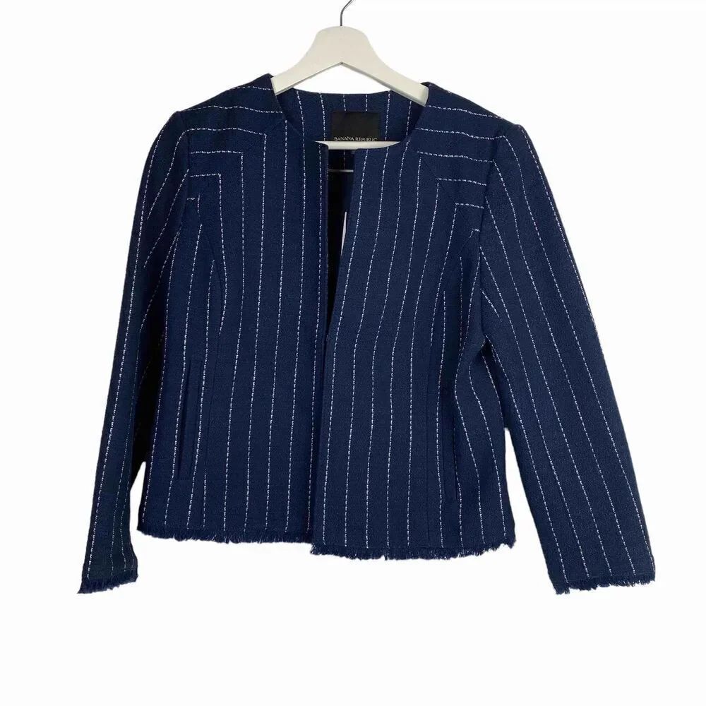 Banana Republic Boucle Textured Open Front Jacket size 6 NEW